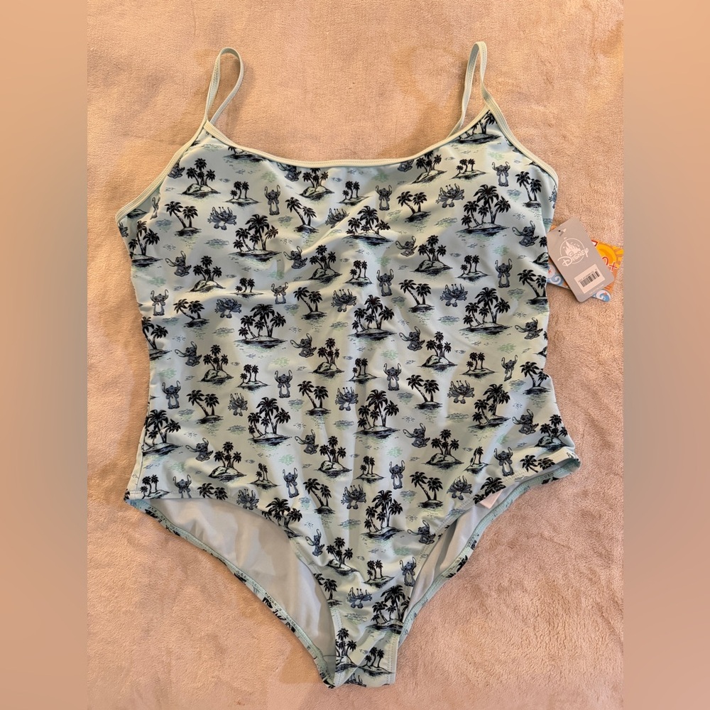 Disney Swimsuit For Women - Lilo and Stitch - Stitch on the beach BLUE - 1X